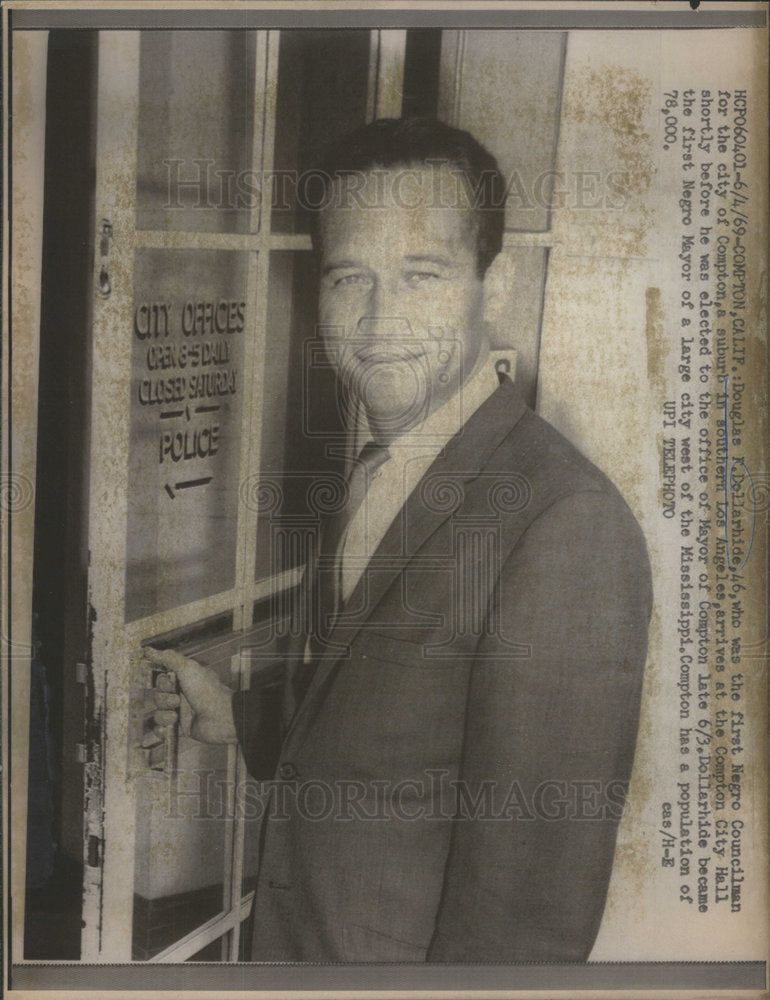 1969 Douglas Dollarhide First Negro Councilman City Compton Mayor-Historic Images