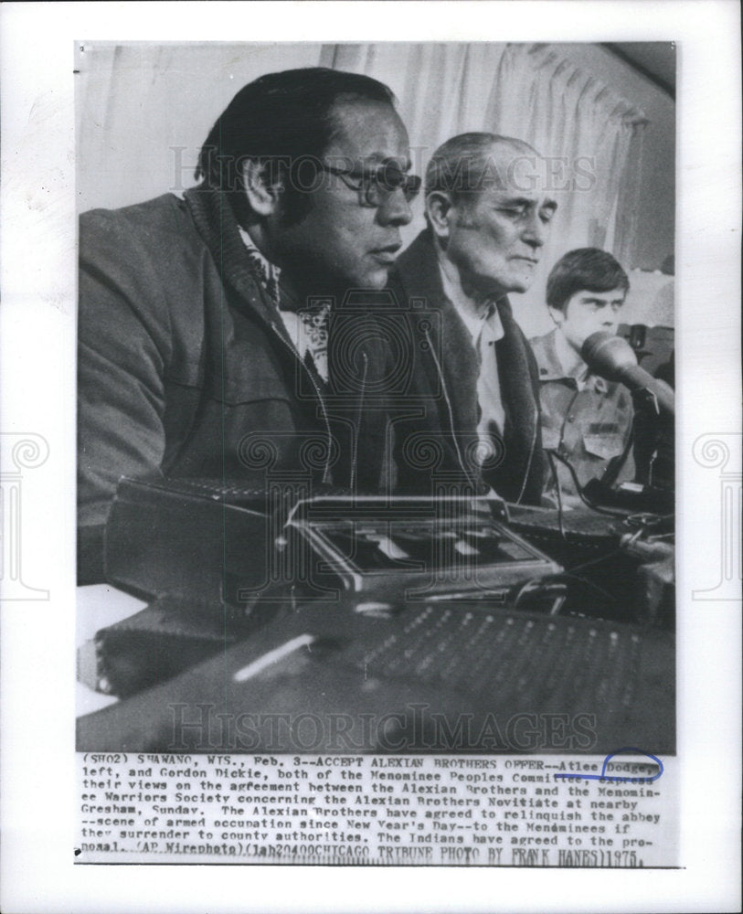 1975 Atlee Dodge Menominee Peoples Committee Member-Historic Images