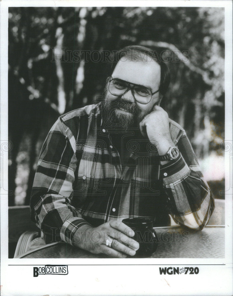 1990 Press Photo Bob Collins American Radio Broadcaster. - RSC20051 - Historic Images
