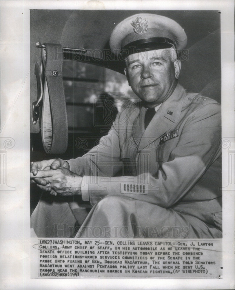 1951 J Lawton Collins American Army General World War II Chicago-Historic Images