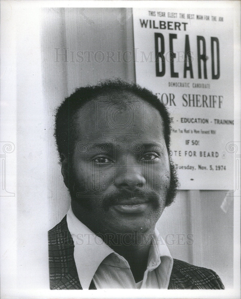 1974 WILBERT BEARD CANDIDATE SHERIFF ALEXANDER COUNTY CAIRO-Historic Images