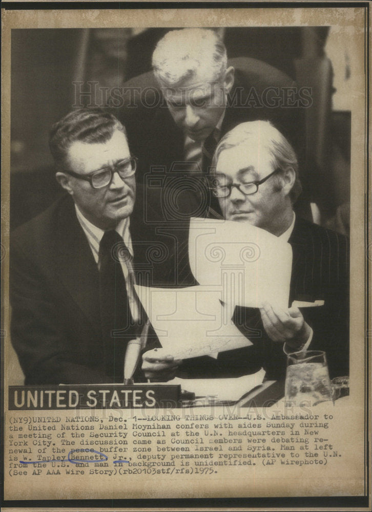 1975 Daniel Moynihan UN Ambassador W Tapley Bennett-Historic Images