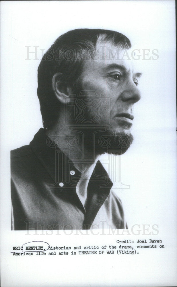 1973 Eric Bentley American Critic &amp; Playwright - Historic Images