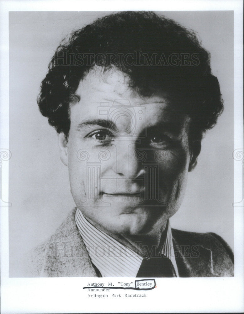 Anthony "Tony" Bentley announcer Arlington Park Racetrack-Historic Images