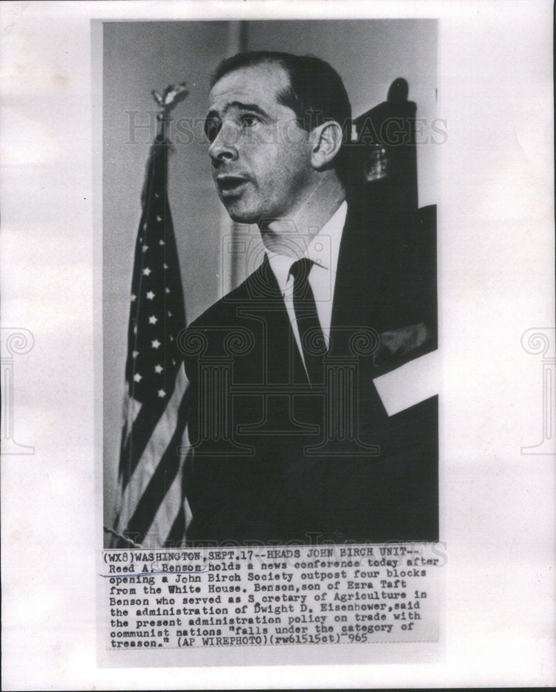 1965 Reed Benson John Birch Society White House-Historic Images