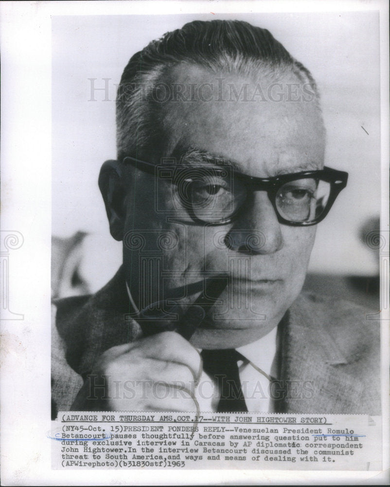 1963, Romulo Betancourt Venezuela President - RSC20671 - Historic Images