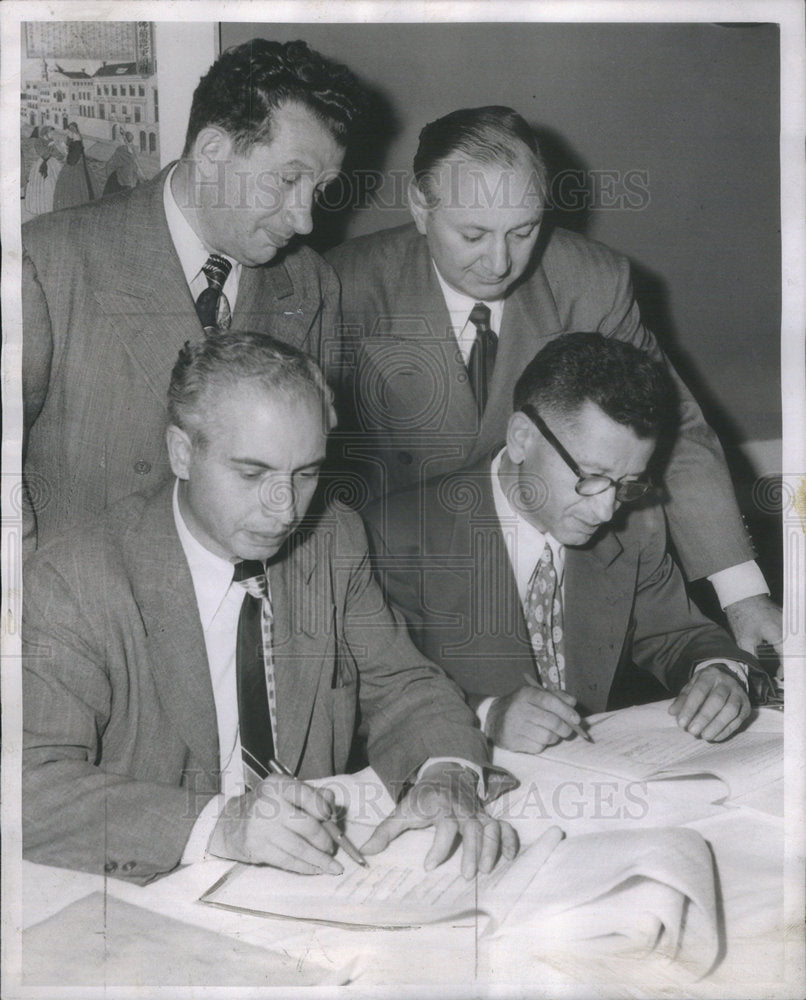 1947 ILGWU Morris Bialis Abraham Heller Harry Messer Harry Minsky-Historic Images