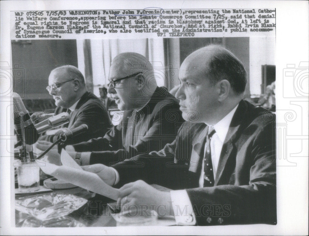 1963 Father John Cronin representing the National Catholic Welfare-Historic Images