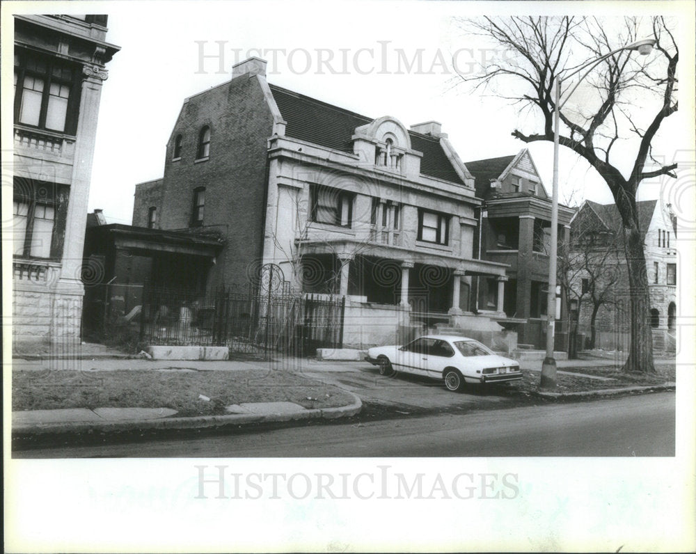 1986 Vernon Ford Jr.&#39;s an attorney, his BMW sits outside his home in-Historic Images