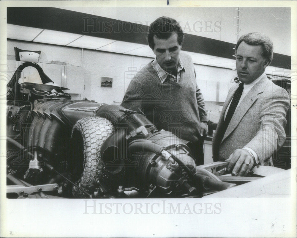 1983 Co-Owners Barry Green and John Forsy Examine an Engine-Historic Images