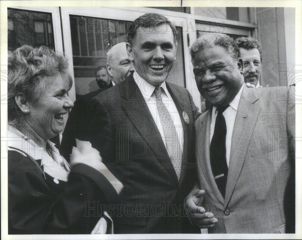 1987 Boston Mayor Raymond Flynn and Mayor Washington at Breakfast-Historic Images