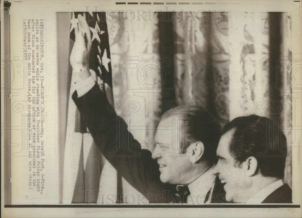 1973 Gerald Ford President Nixon Nominated East Room White House-Historic Images