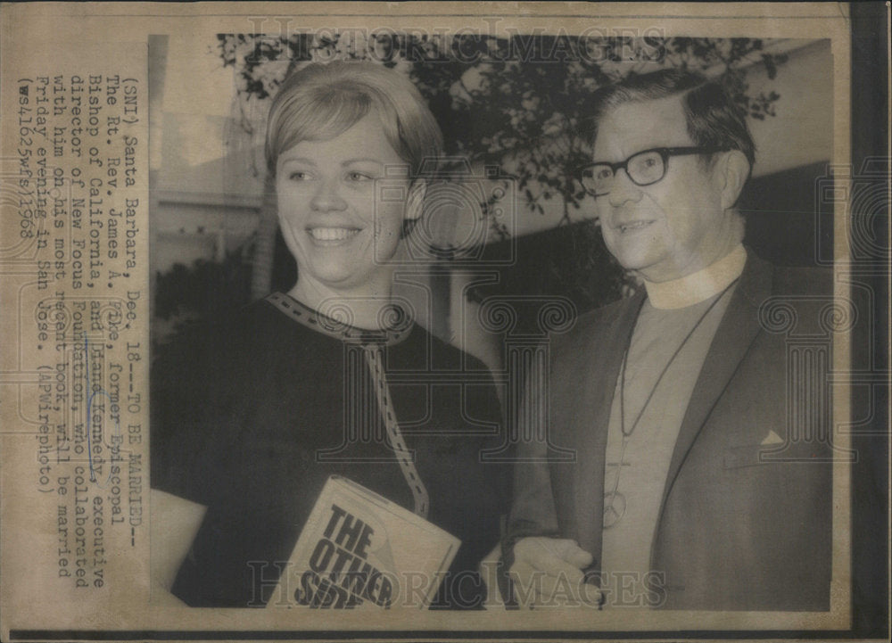 1968 Reverend James A. Pike and Diane Kennedy will be Married-Historic Images
