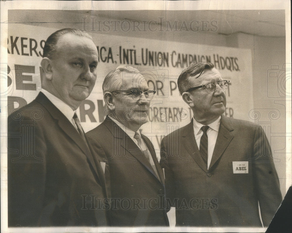 1964 Walter Burke I. W Able Joseph Molony United Steel Workers Union - Historic Images
