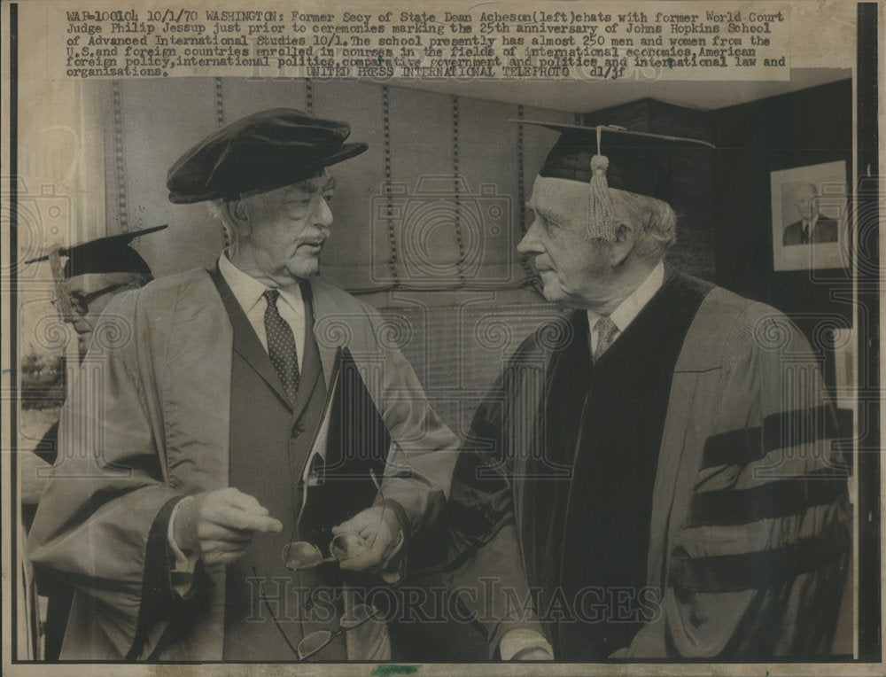 1970 Judge Philip Former Dean Acheson Court Anniversary American - Historic Images