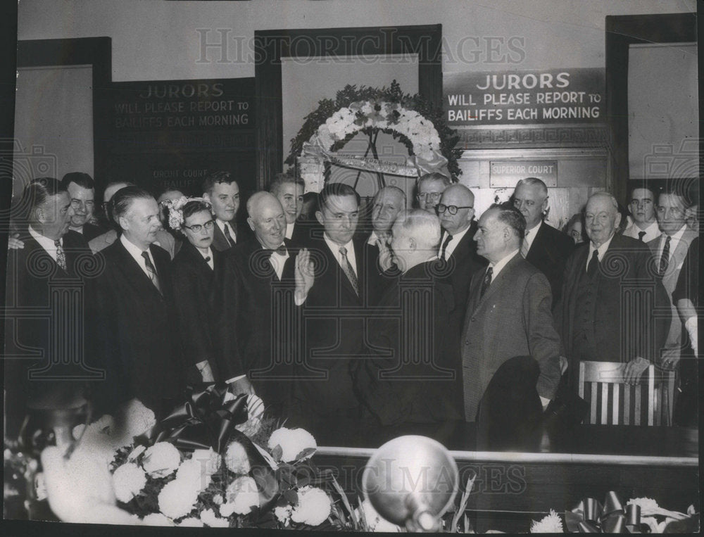 1956 Benjamin Adamowski Judge Miner Edward Moore - Historic Images