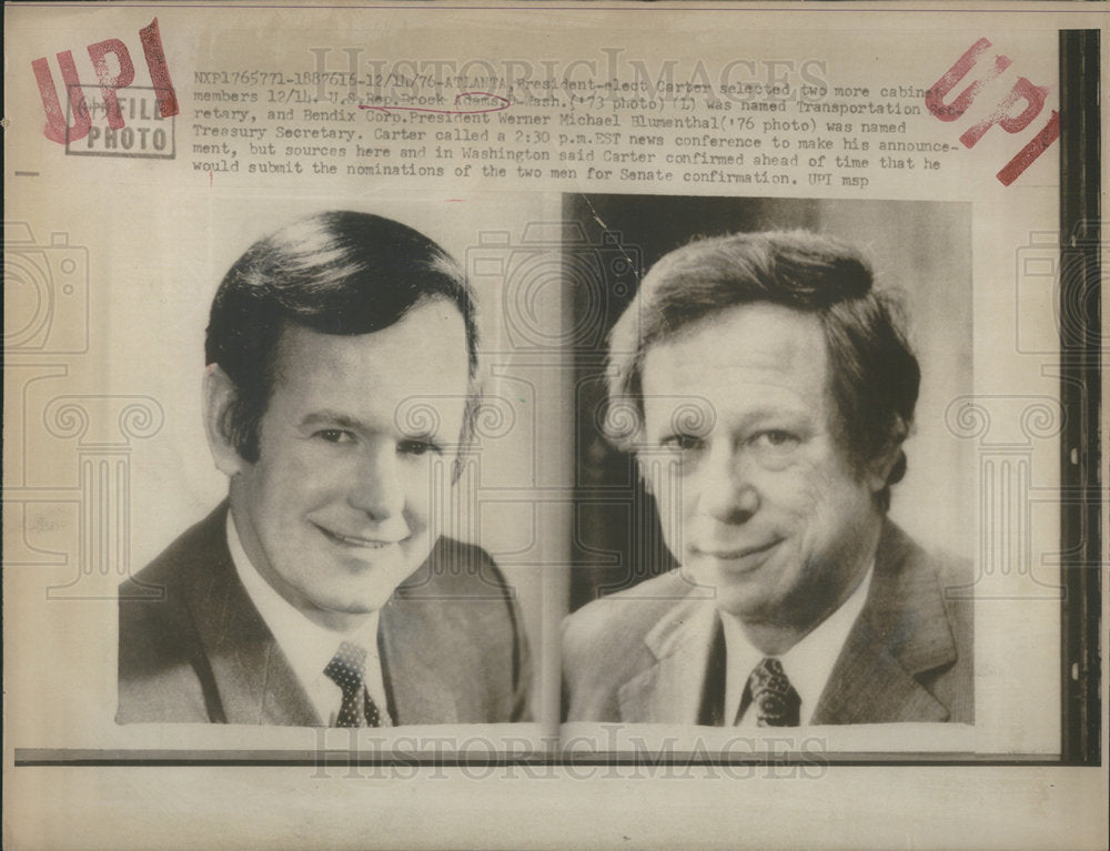 1976 U.S Rep. Brock Adams, Michael Blumental - Historic Images