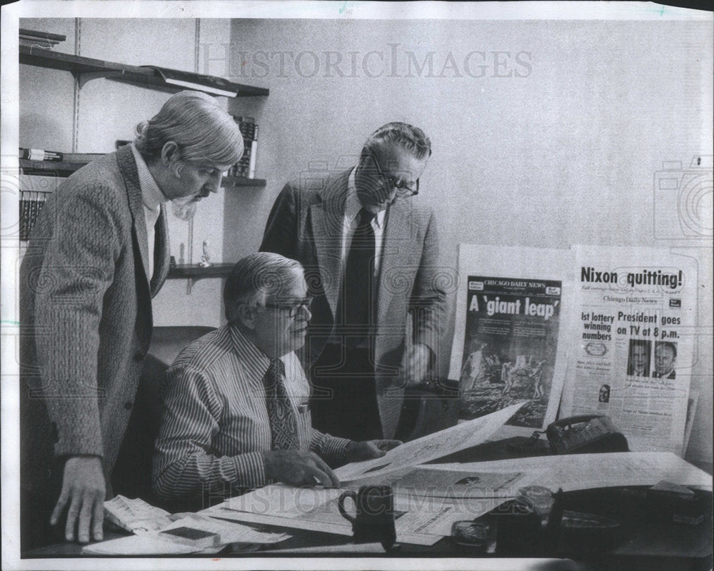 1975 Dick Griffin John Fischetti Daryle Feldmeir Editor Pages News - Historic Images