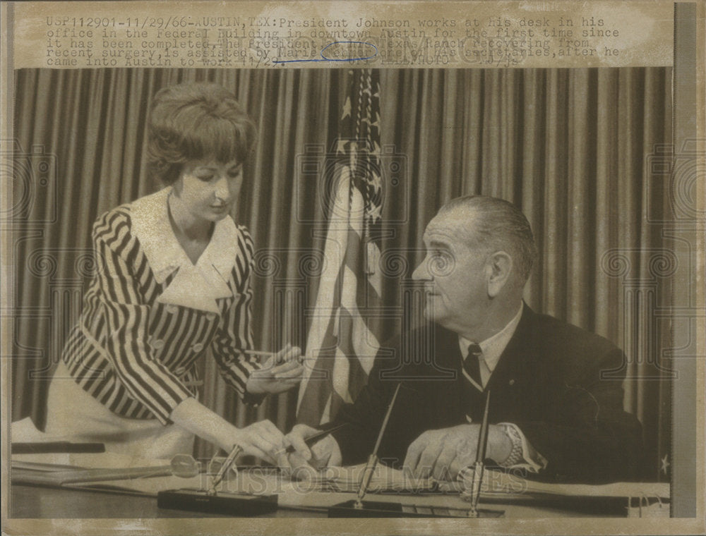 1966 President Johnson Federal Building Office Austin Marie Fehmer - Historic Images