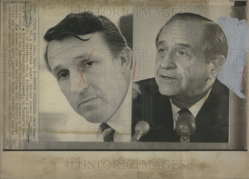 1978 Press PhotoCharleston Lawyer  Dale Humphers, Governor Orval E. Faubus - Historic Images