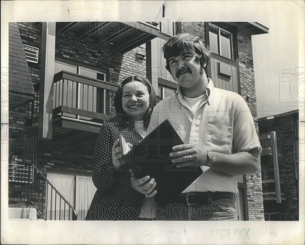 1975 Olympic Village Apartments Managers Fenci Couple Chicago - Historic Images
