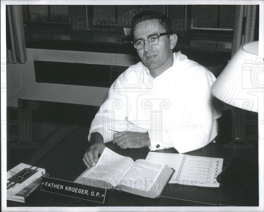 Pres Photo Rev. Louis Bertrand Kroeger Appointed Chaplain Rosary College - Historic Images