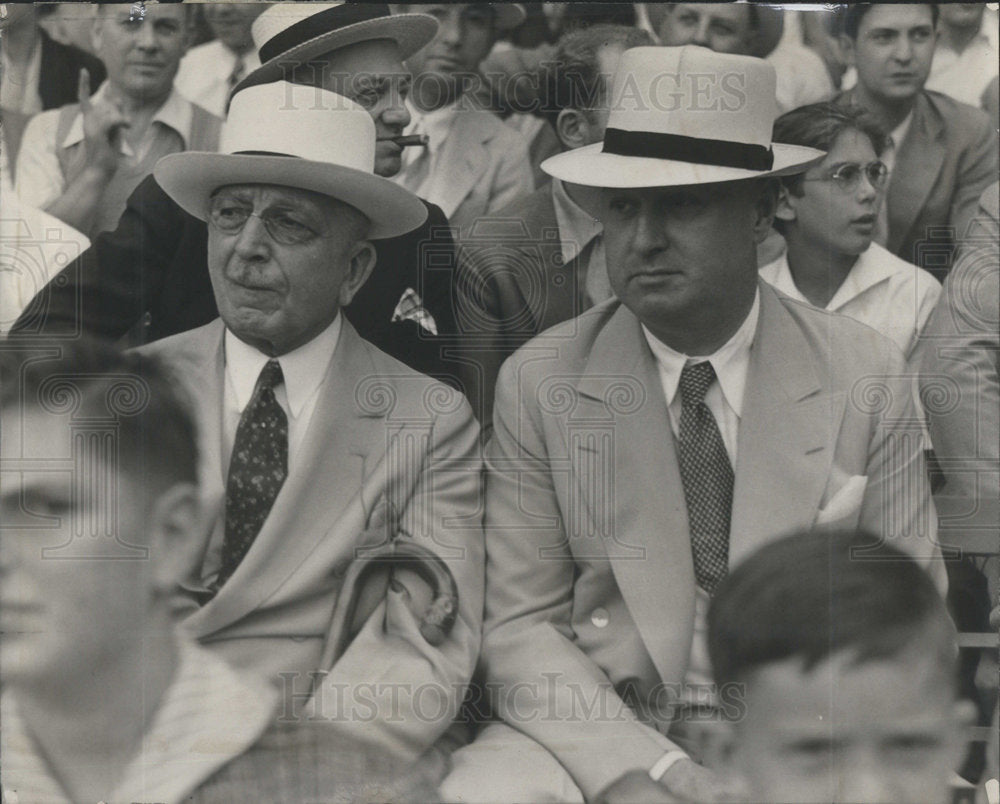 1937 postmaster general Jim Farley Chicago Kruetgen White Sox game - Historic Images