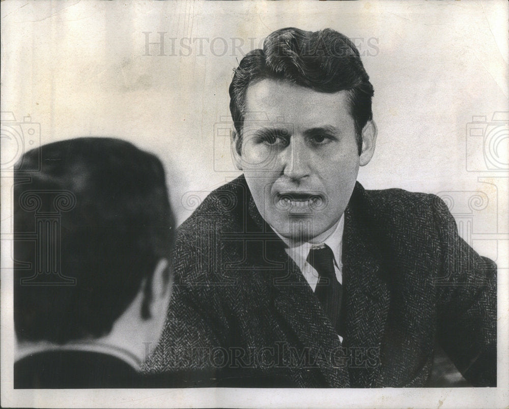 1969 Philip Krone speaking group during press conference - Historic Images