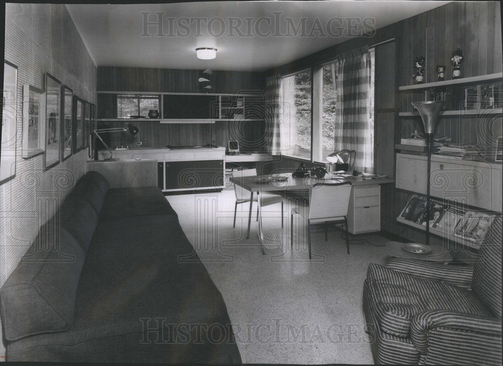 1952 Kunstadters House Workroom Interior - Historic Images