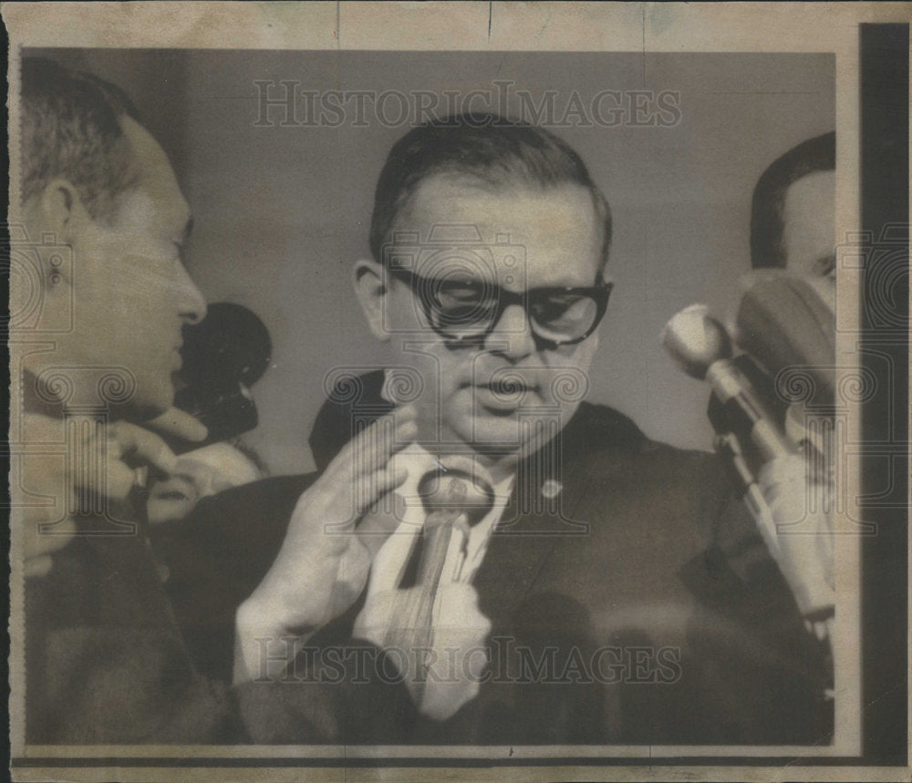 1968 Press Photo John Krupa Democratic Chairman Mayor Election Gary Indiana - Historic Images