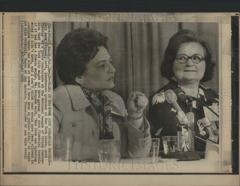 1975 Mary Anne Krupsak Lieutenant Governor New York - Historic Images