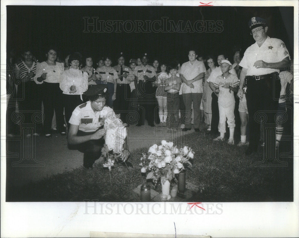 1982 Connie Polk Police Explorer Scouts Julie Limas Hector Valeriano - Historic Images