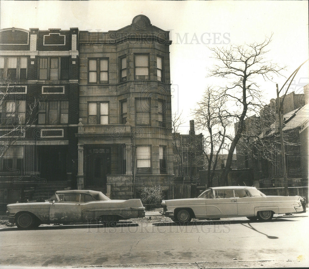 1966 Six Flat Apartment Building Stucture - Historic Images