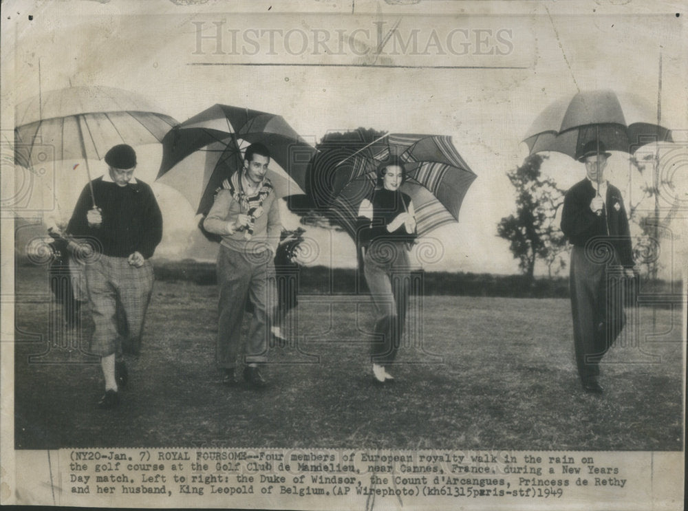 1949 Duke Windsor Count d&#39;Arcangues King Leopold Golf Club Mandelieu - Historic Images