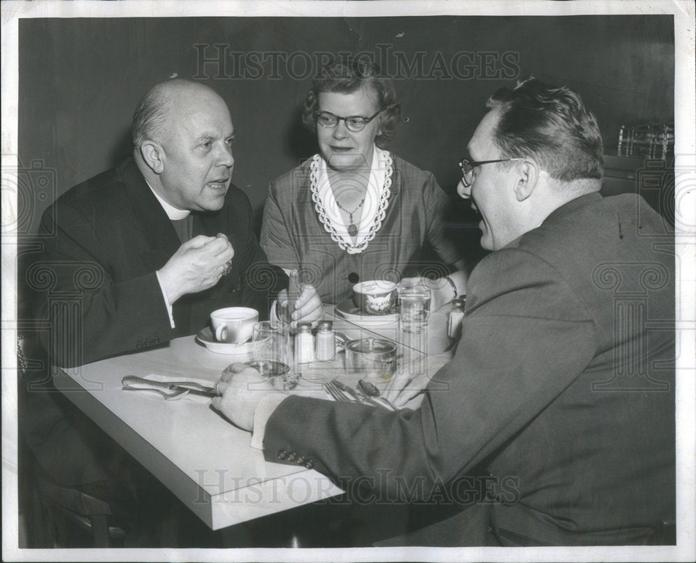 1956 Bishop Hanns Lille Lutheran World Federation Ruth Wick - Historic Images