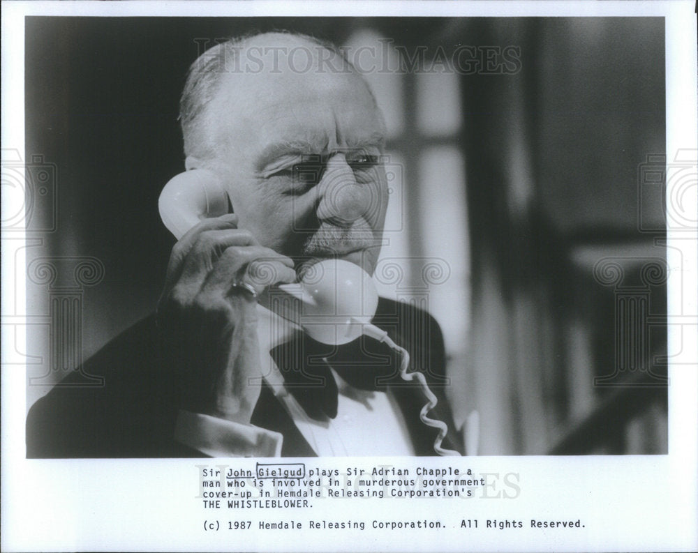 1987 John Gielgud British Movie Actor Director Producer - Historic Images