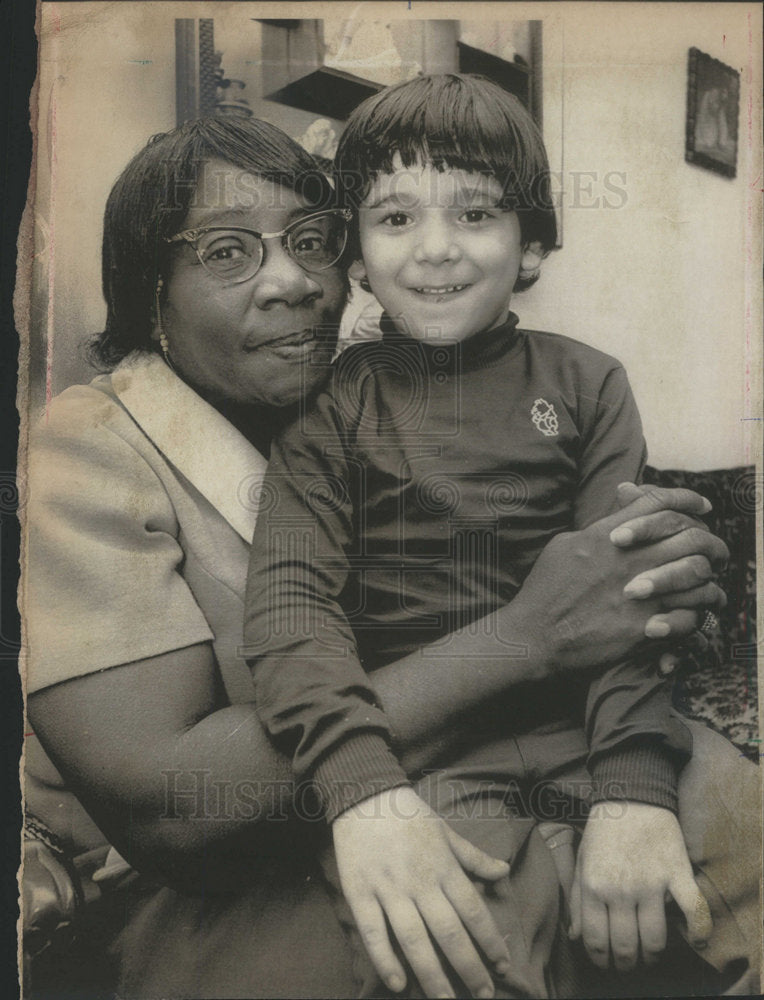 1972 Mexican American Mrs James Adams Houston Boy Foster Harris - Historic Images