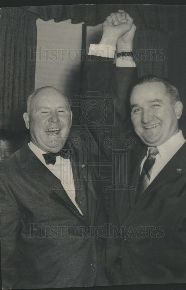 1956 BENJAMIN S. ADAMOWSKI CANDIDATE STATE ATTY FRANK KEENAN - Historic Images