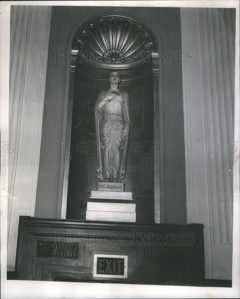 1962 St Dismas Statue SS Faith Hope Charity Church Winnetka. Pryor - Historic Images