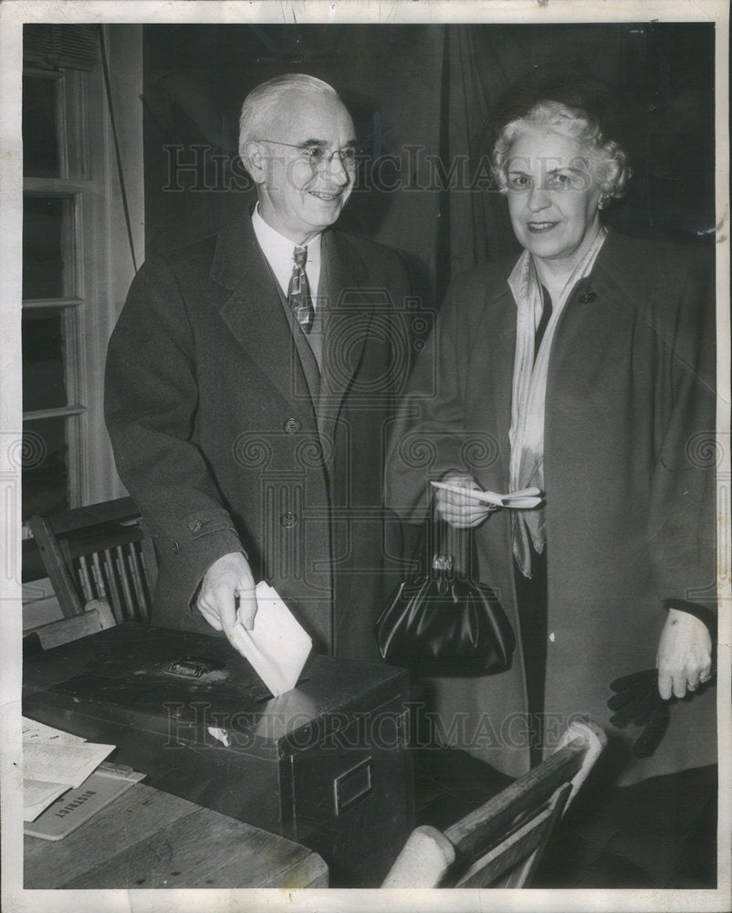 1948 Mr Mrs Harry Ditchburne republican ticket ballot Palos election - Historic Images