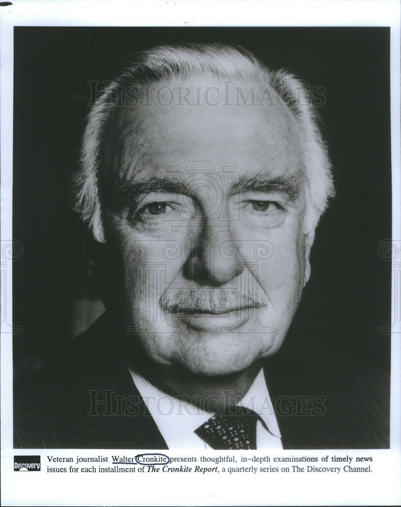 Veteran Journalist Walter Cronkite installment depth examination - Historic Images