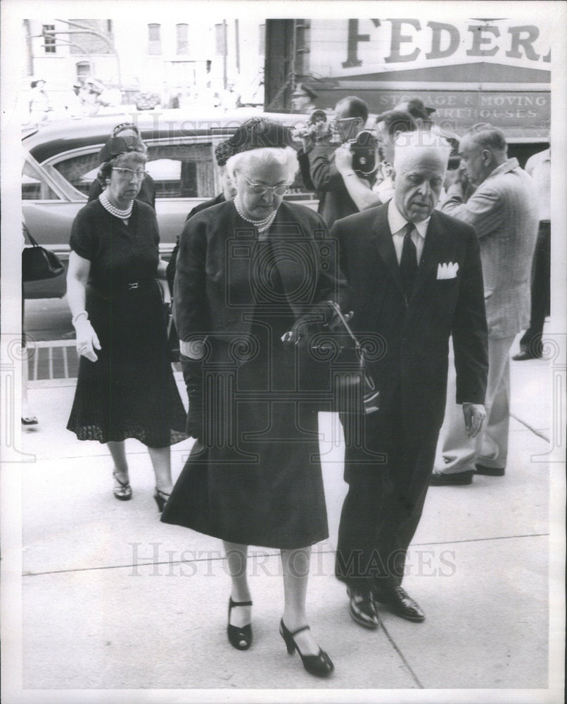 1962 Mrs. Dorsey Crowe Enters Holy Name Cathedral with Brother - Historic Images