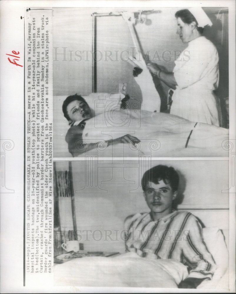 1964 Press Photo CZECHOSLOVAKIA REFUGEES HOSPITAL - Historic Images