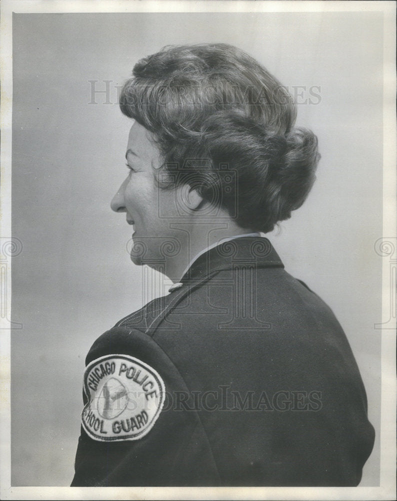 1965 Kuna hat proof Chicago Police Line Cap Bang Gerrie School Guard - Historic Images