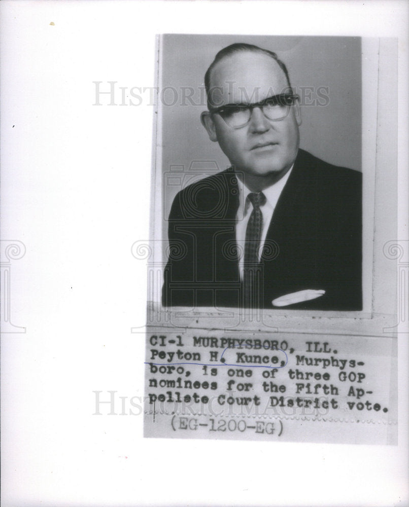 1964 Peyton H Kunce GOP Nominee - Historic Images