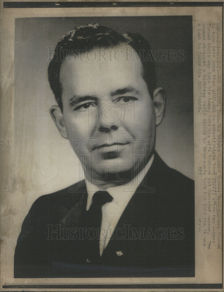 1973 Des Moines Banker Warren Ferguson - Historic Images