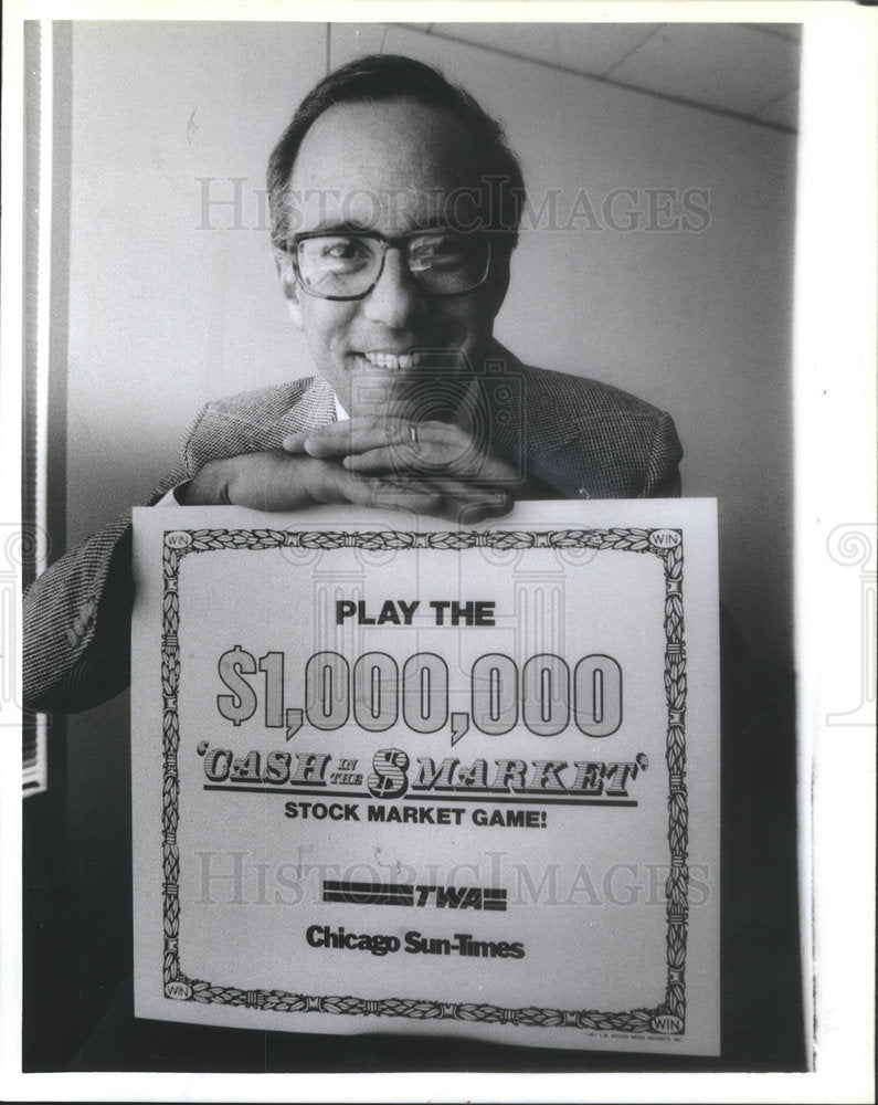 1987 Chicago option trader John Fernandez Market Game Larry Mason - Historic Images