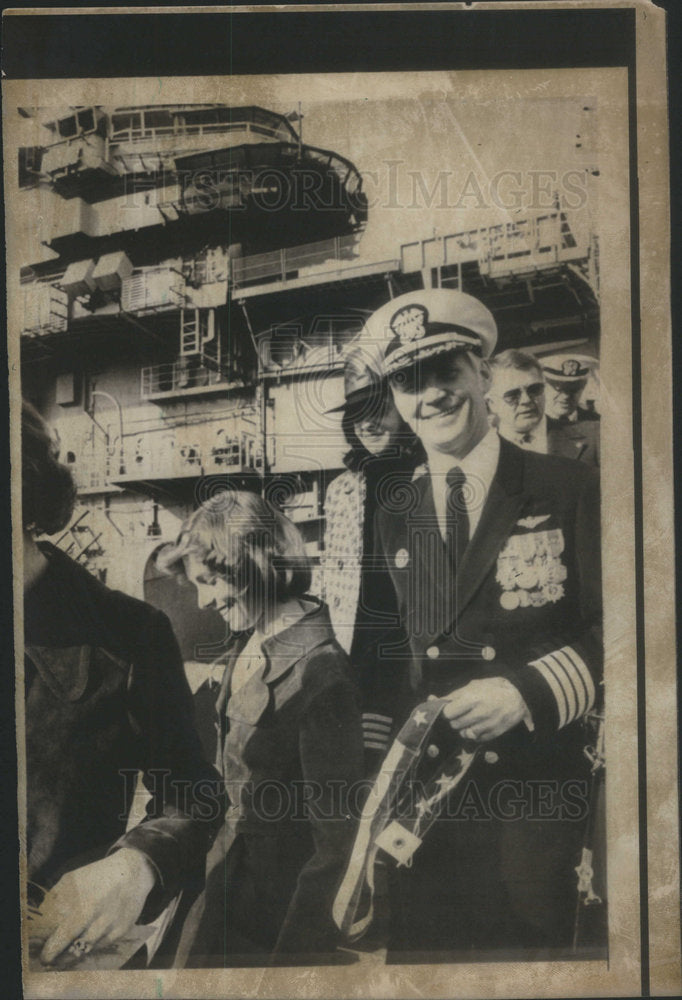 1976 Capt. Frederick G. Fellowes USS Hancock Last Skipper - Historic Images