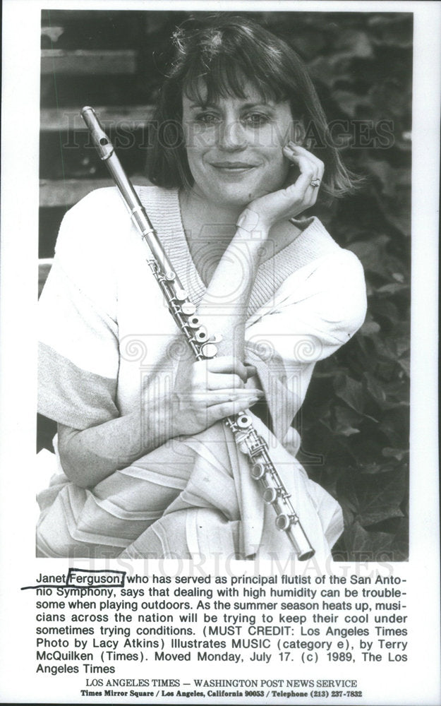 1989 Janet Ferguson Flutist San Antonio Symphony - Historic Images