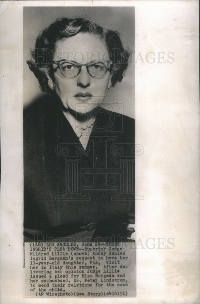 1952 Superior Judge Mildred Lillie - Historic Images